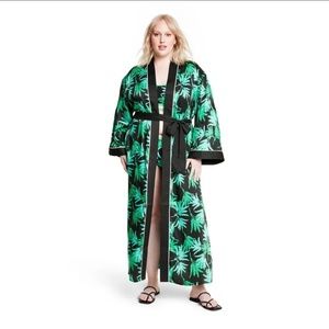 Fe Noel x Target feathered palm print dress/robe NWT